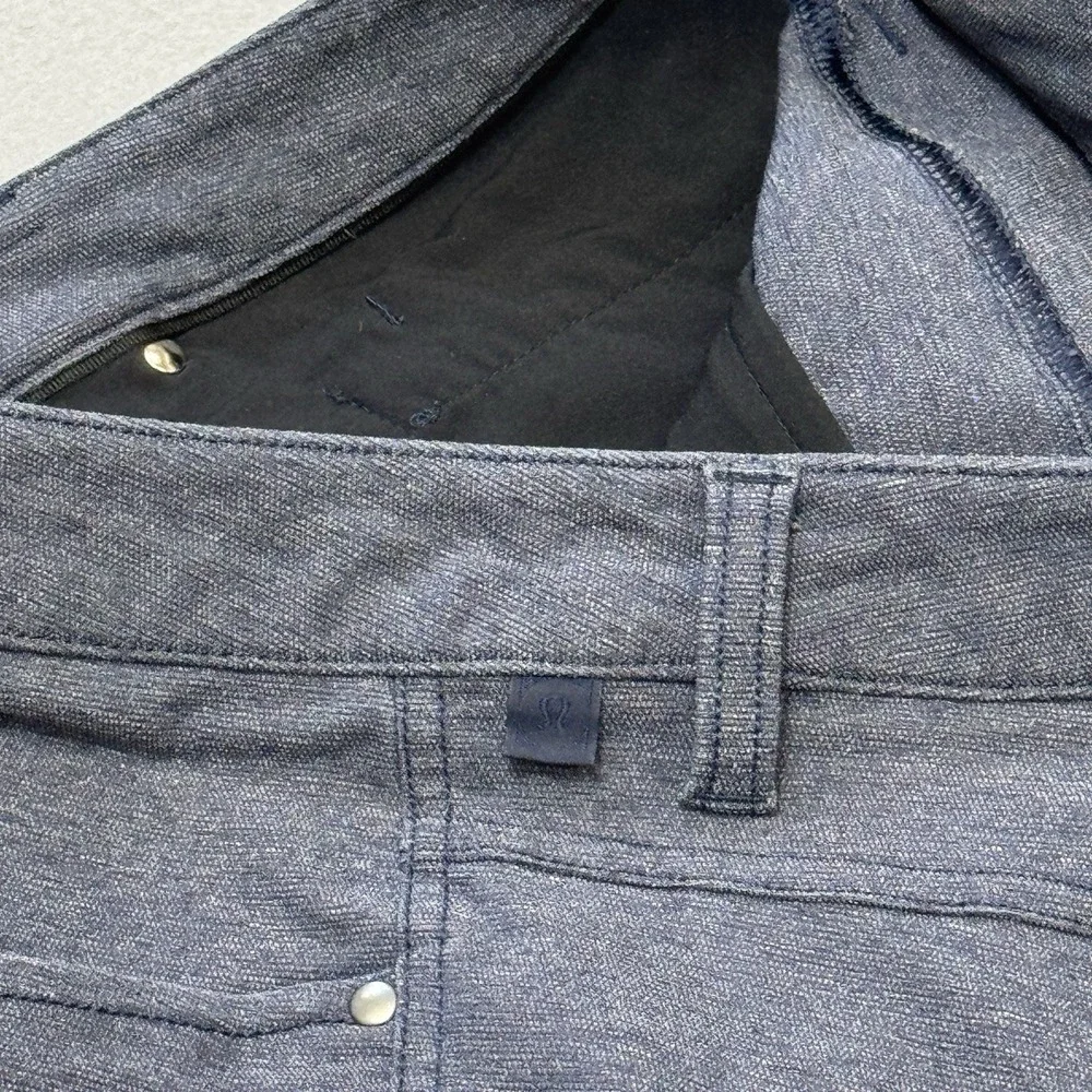 LULULEMON ABC Pant Skinny Tech Canvas Men 33 Blue Stretch 5992S